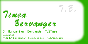 timea bervanger business card